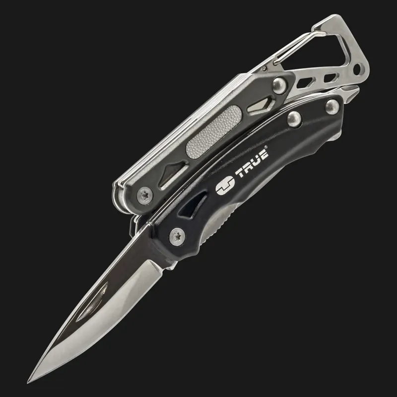 True Utility True Seven Multi tool EDC Stainless Steel 102g 9 function UK Legal Every Day Carry Pocket Knife and pliers 85x30x15mm -1