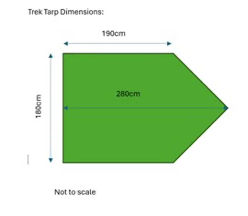 Vango Trek Tarp - Pamir Green - 180x190 and 280 ridge-8