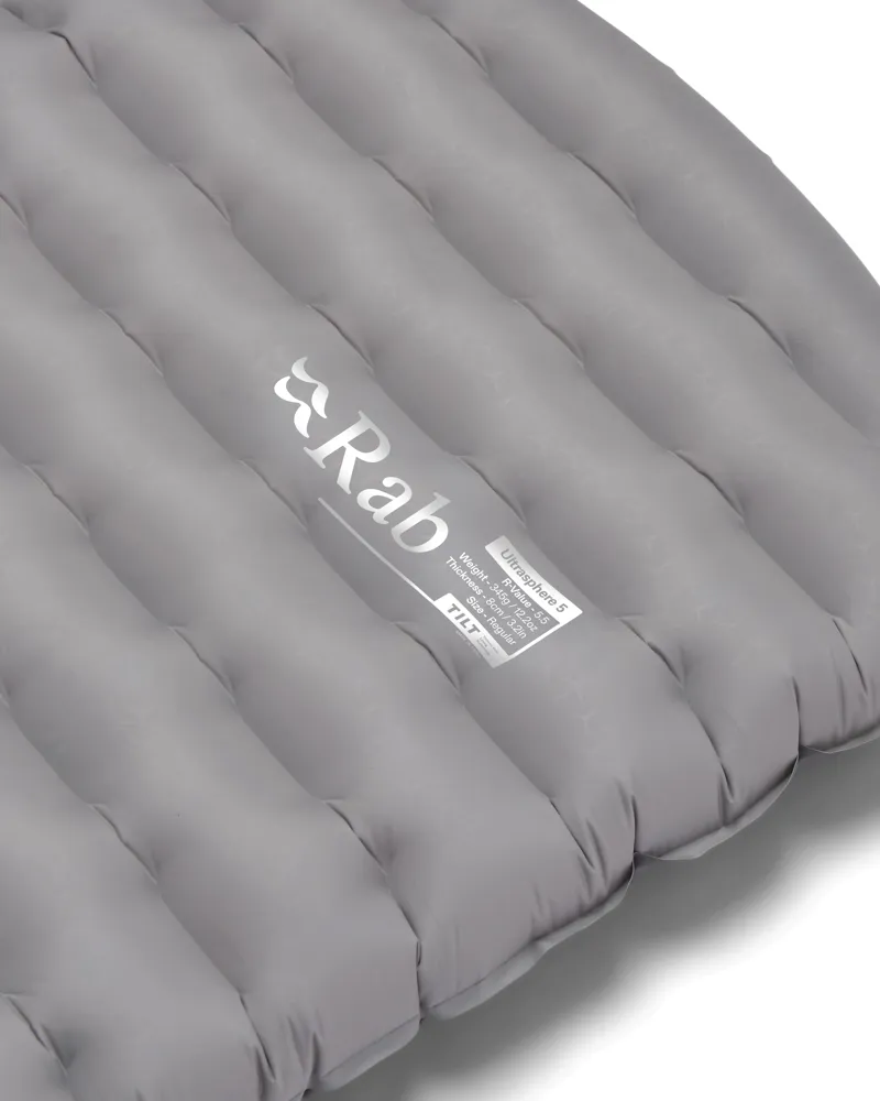 Rab Ultrasphere 5 Sleeping Mat - Dark Pewter REG 2026 Version 183cm x 51cm  x 8cm 345g R-value 5.5    -2