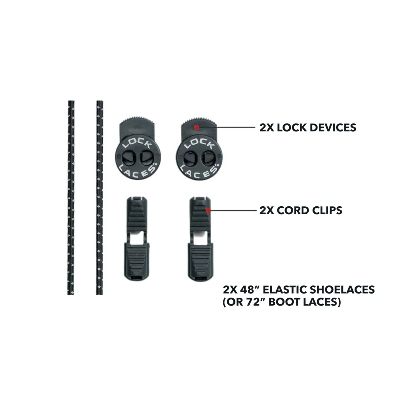 Lock Laces Original Elastic No-Tie Shoelaces 48 inch One Size Fits All - Rainbow-3