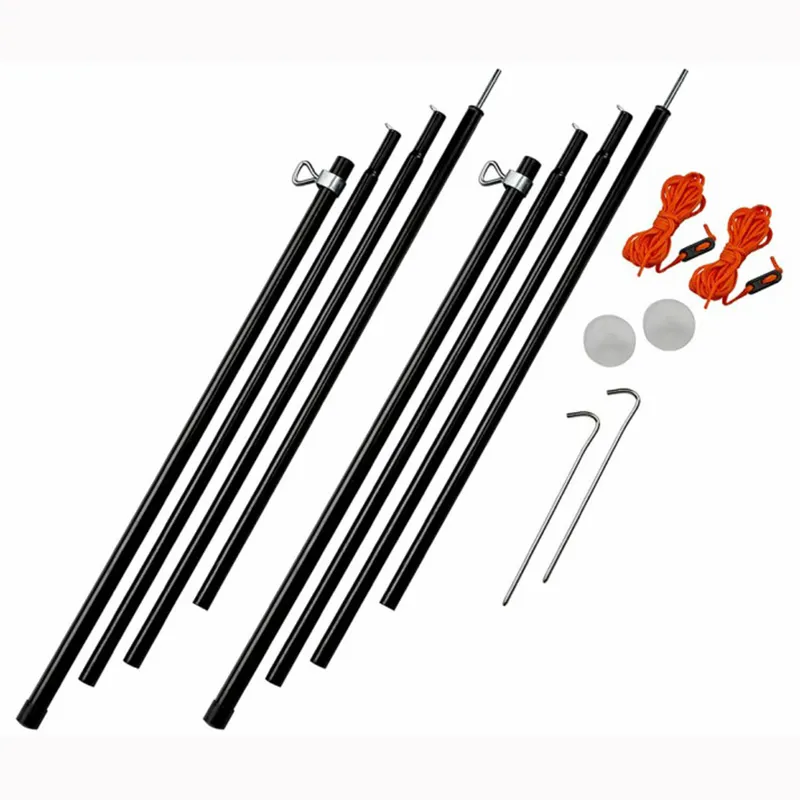 Vango Adjustable Steel King Pole180-220cm Black