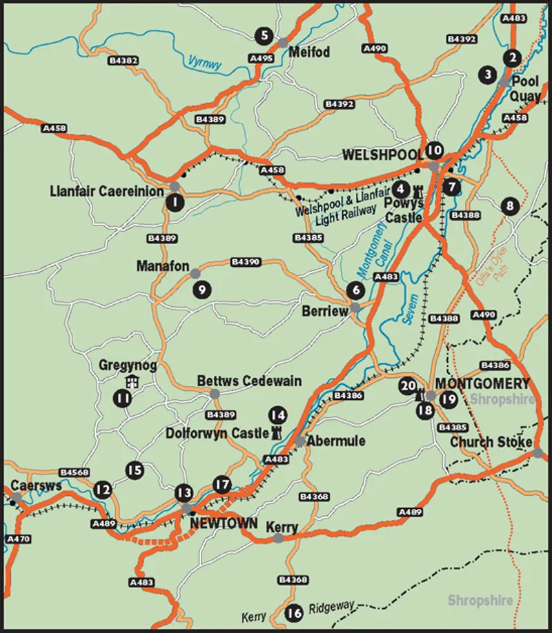Walks In and Around Welshpool Newtown and Montgomery - David Perrott - Kittiwake Guides-1