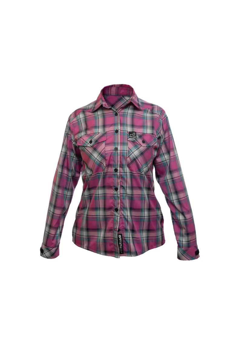 Paramo Women's Katmai Shirt Foxglove Check