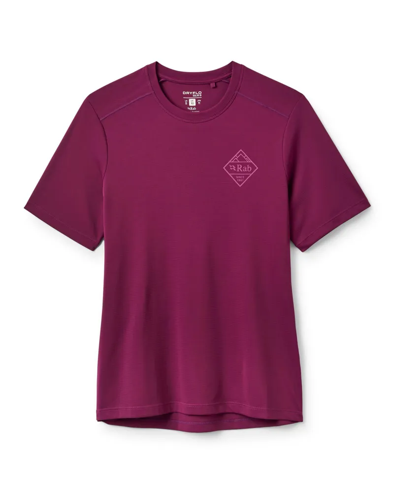 Rab Force Stamp Tee Womens Technical Shirt Mulberry-5