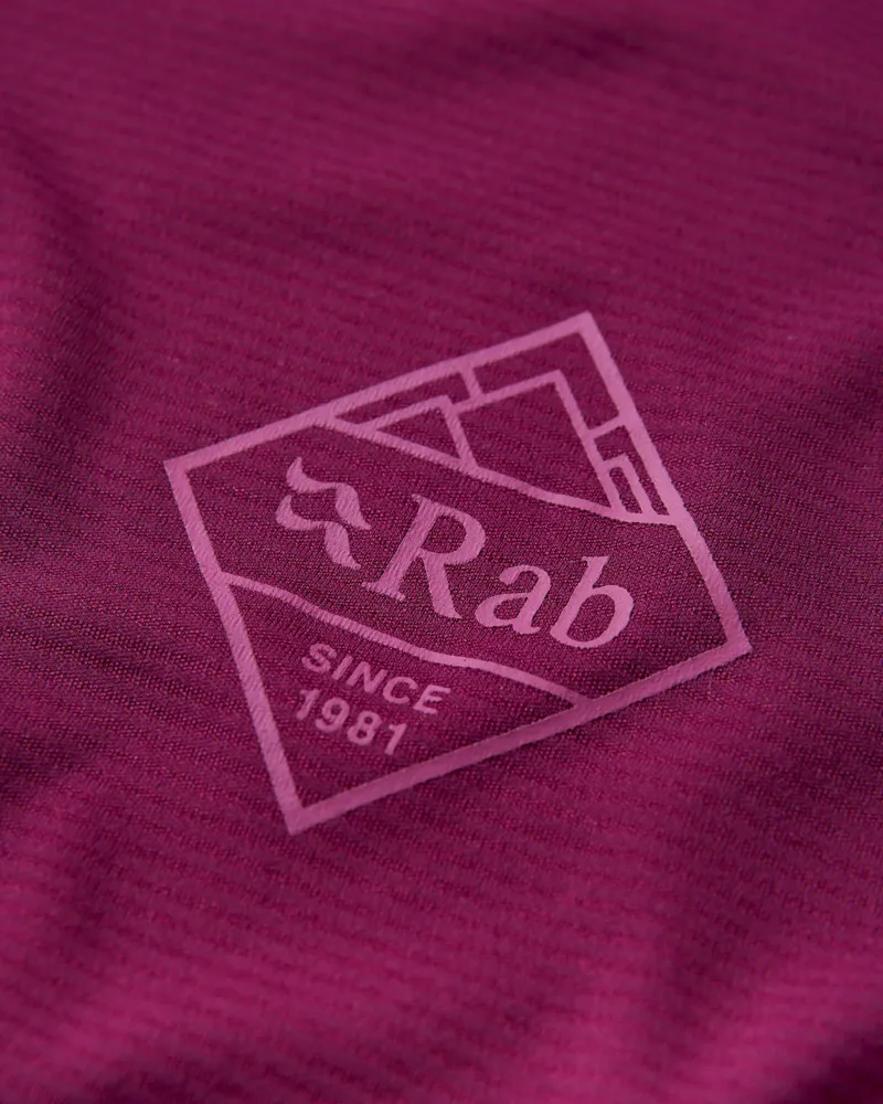 Rab Force Stamp Tee Womens Technical Shirt Mulberry-2