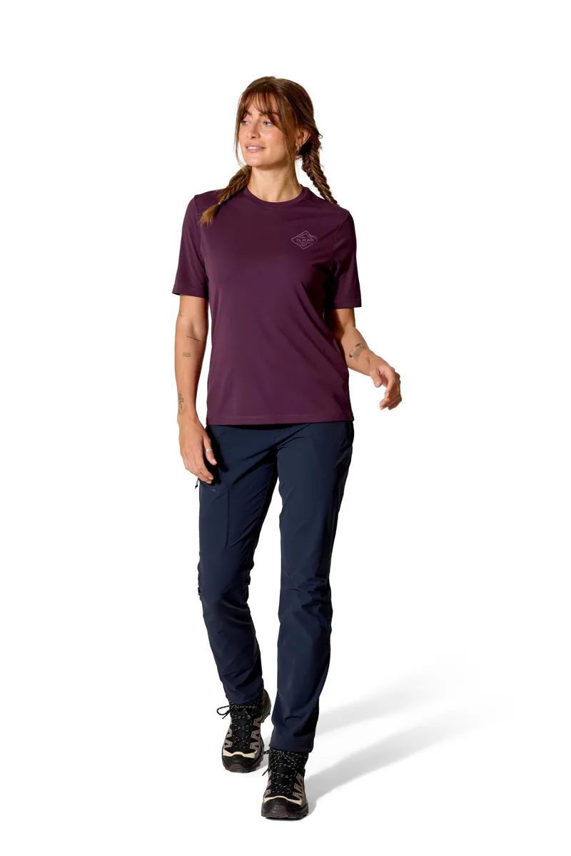 Rab Force Stamp Tee Womens Technical Shirt Mulberry-1