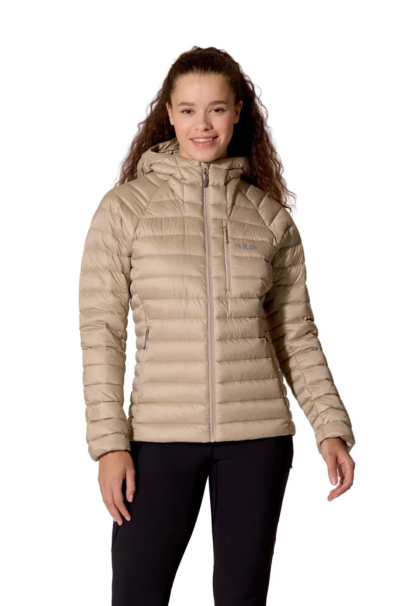 Rab Womens Microlight Alpine Down Hoody Jacket - Dark Pebble
