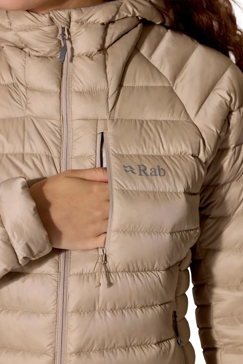 Rab Womens Microlight Alpine Down Hoody Jacket - Dark Pebble-10