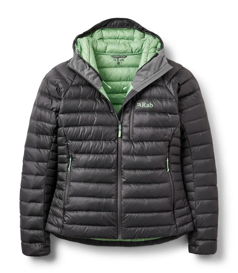 Rab Womens Microlight Alpine Down Hoody Jacket - Graphene Grey - New 2026-1