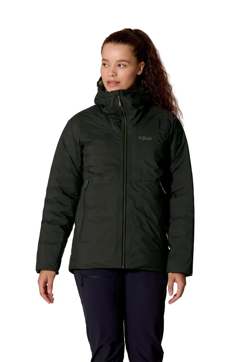 Rab Womens Microlight Shield Waterproof Down Jacket - Dark Army New AW26