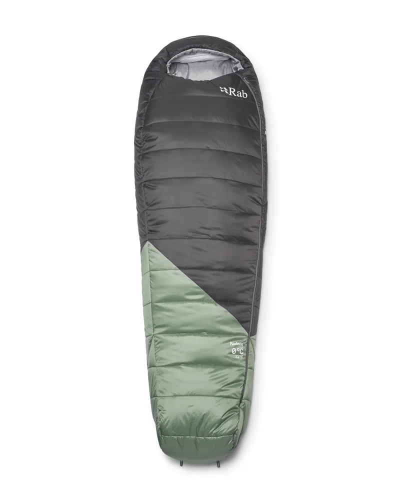 Rab Radeon 0C / 32F Womens Sleeping Bag-  Dark Fig Green/Graphene REG 930g