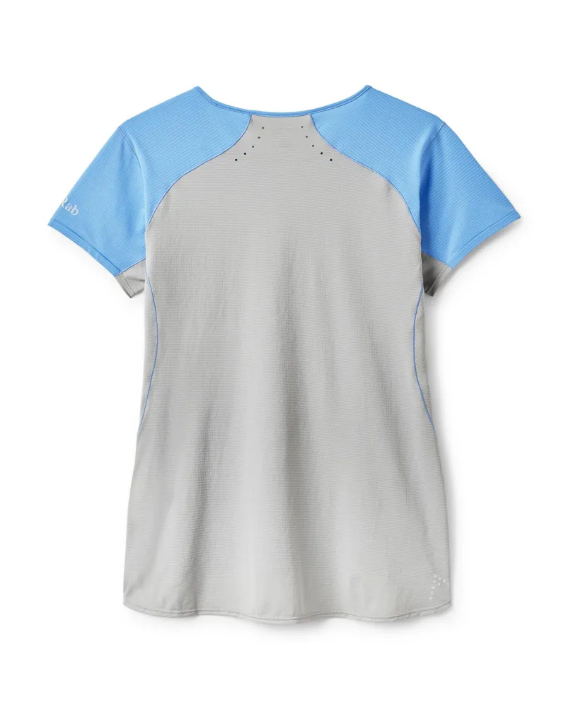 Rab Womens Sonic Ultra Tee Bluebird/Light Zinc-1