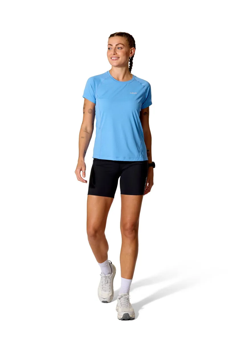 Rab Womens Sonic Ultra Tee Bluebird/Light Zinc-2