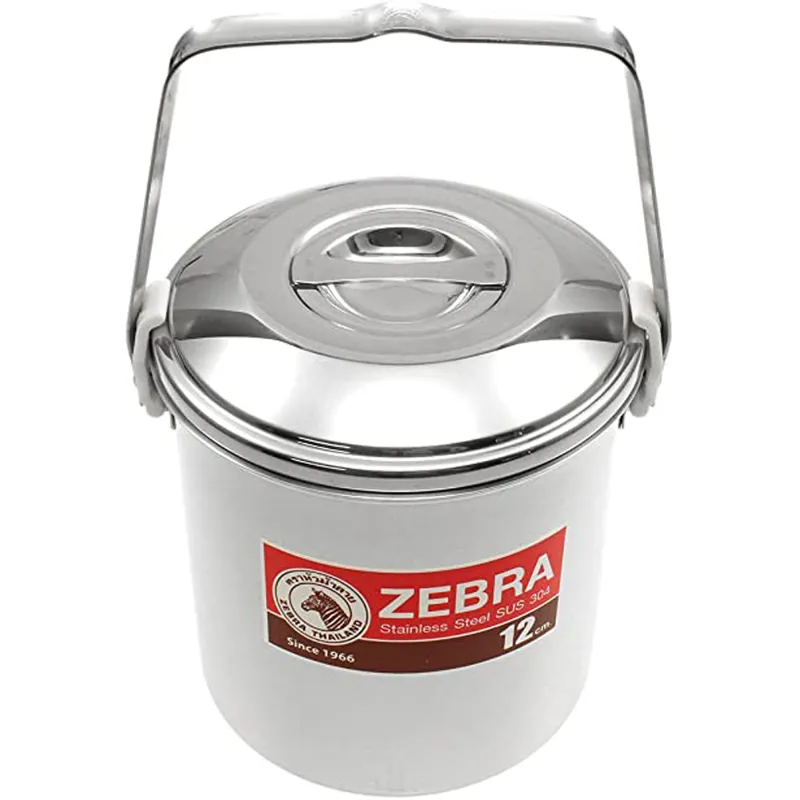 Zebra Stainless Steel Camp Pot 12cm 1.5L Camping Cookware Cooking Pot Kitchen Dining Outdoor Survival Gear