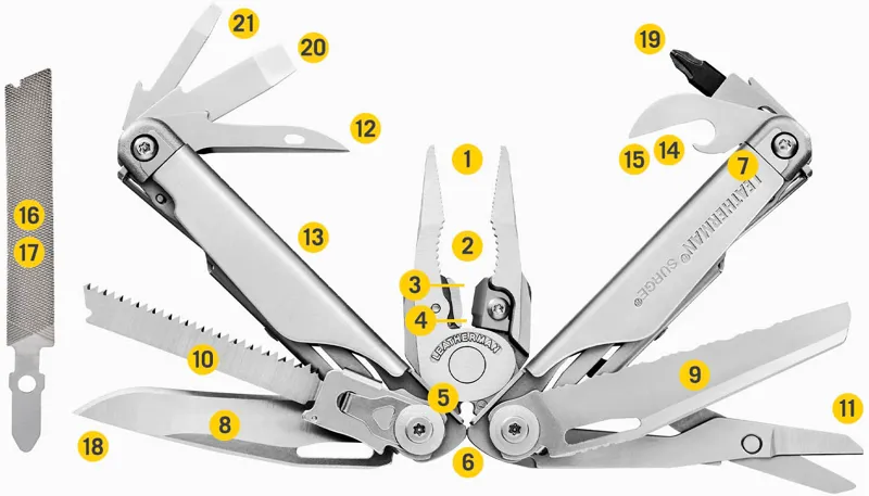 Leatherman Surge Large Tough Multi Tool - Stainless Steel-1
