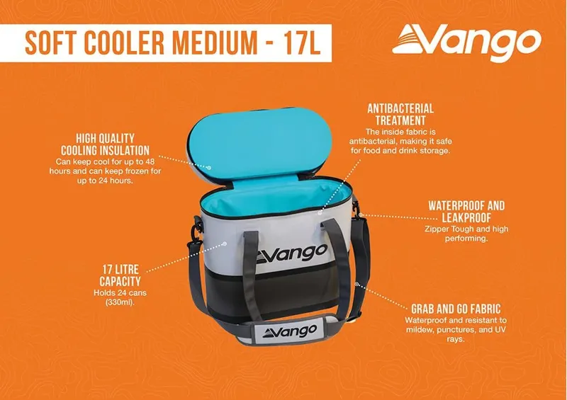 Vango Soft Cooler Medium 17L Cool Grey-2