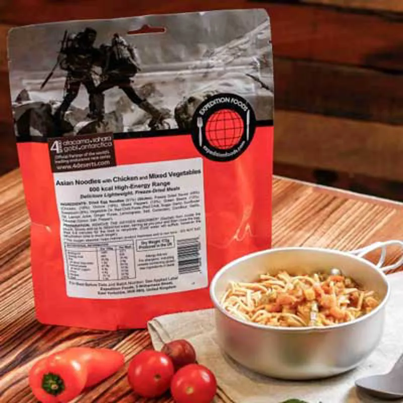 Expedition foods Freeze Dried Asian Noodles and Chicken and mixed veg 800kcal DF