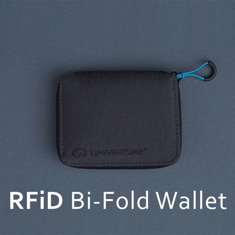 Lifeventure Recycled RFiD Bi-Fold Wallet - Navy Blue-4
