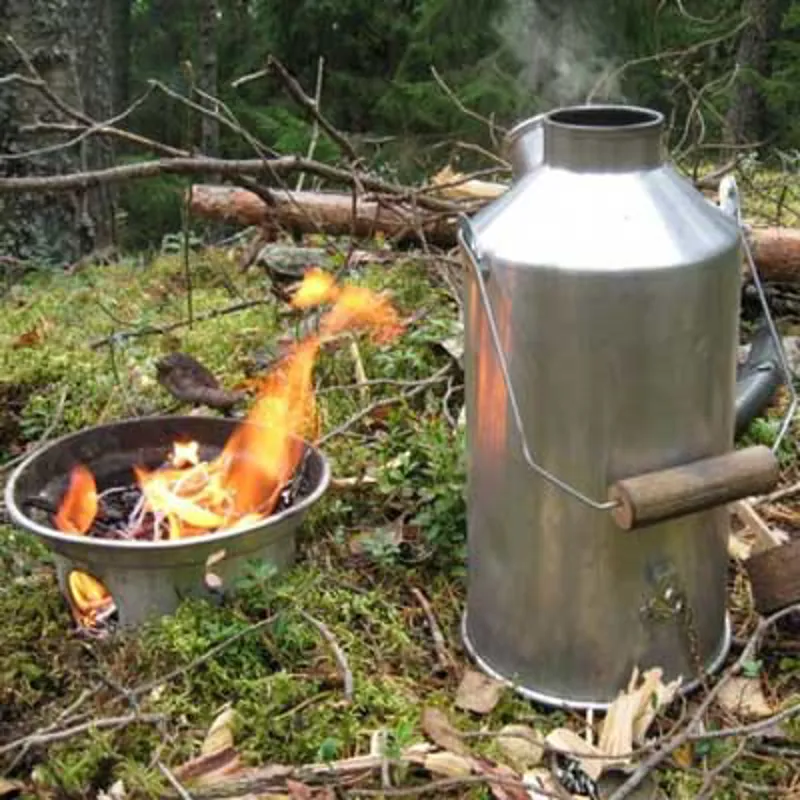 Kelly Kettle Ultimate Base Camp 1.6L Stainless Steel Kettle Kit with Whistle-1