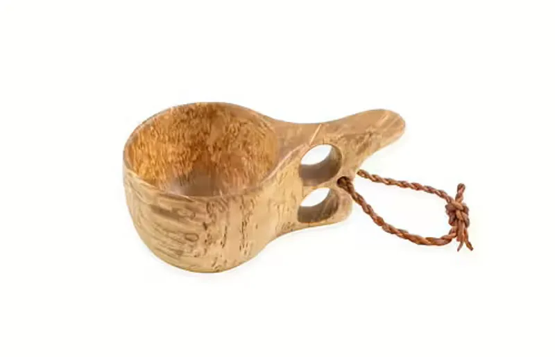 Casstrom Curly Birch Kuksa with 2-Finger Handle