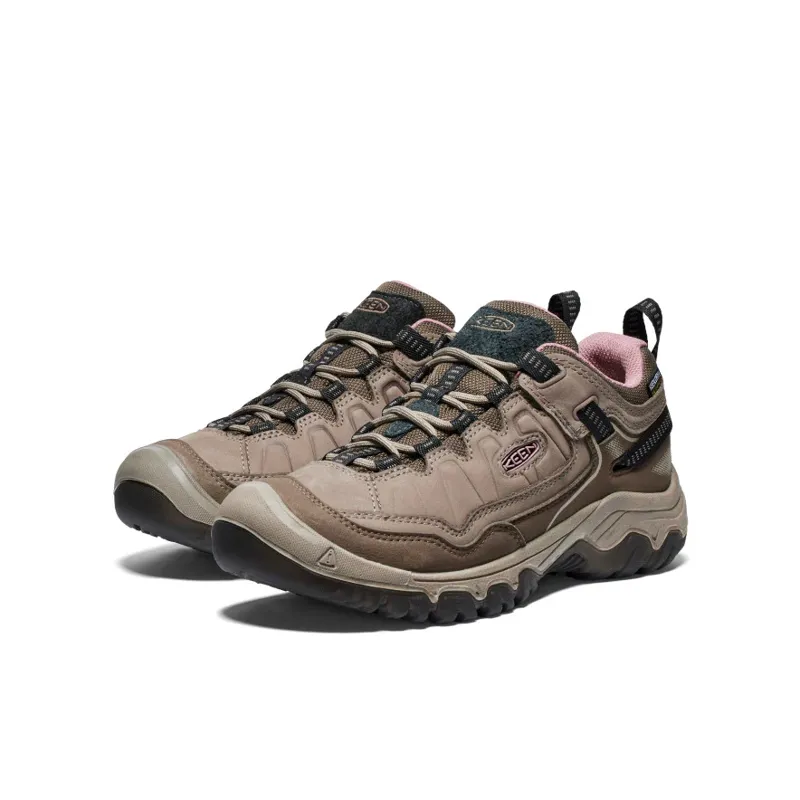Keen Womens Targhee IV Waterproof Wide Original Fit Walking Shoe Brindle/Nostalgia Rose