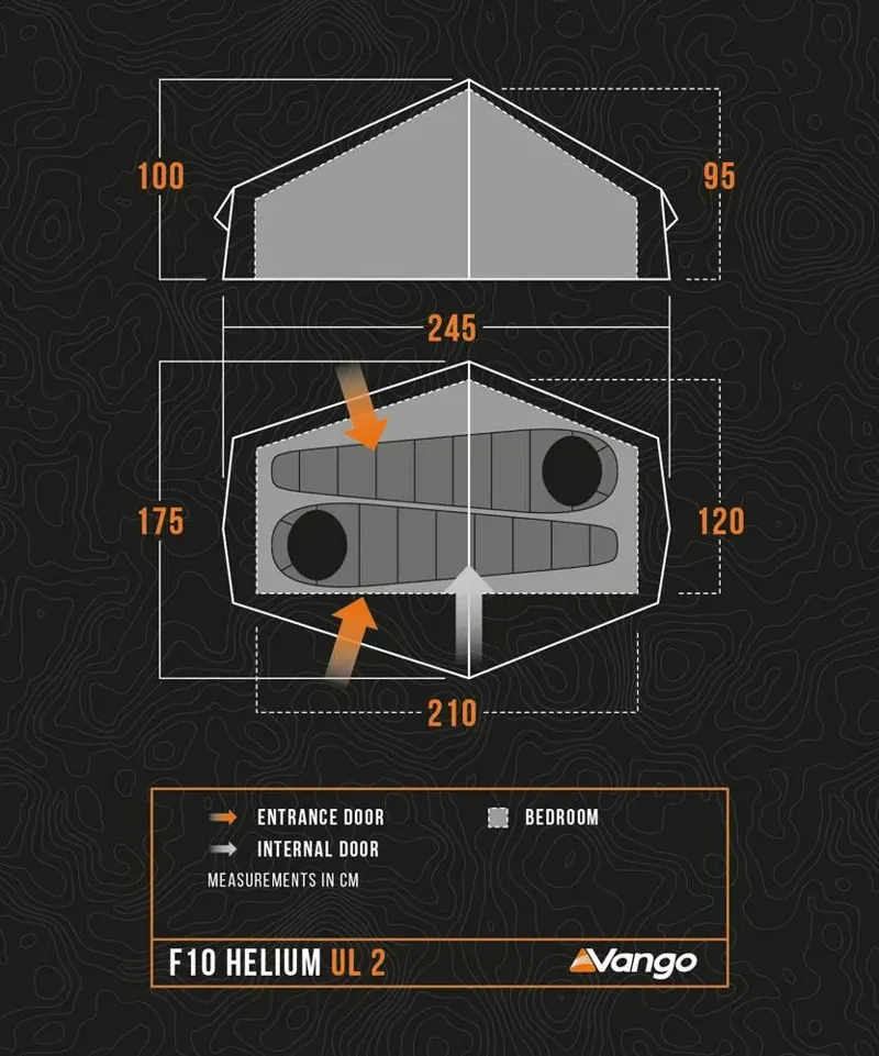 Vango F10 Helium UL 2 man tent 1.23kg - Vango Force Ten Tent-10