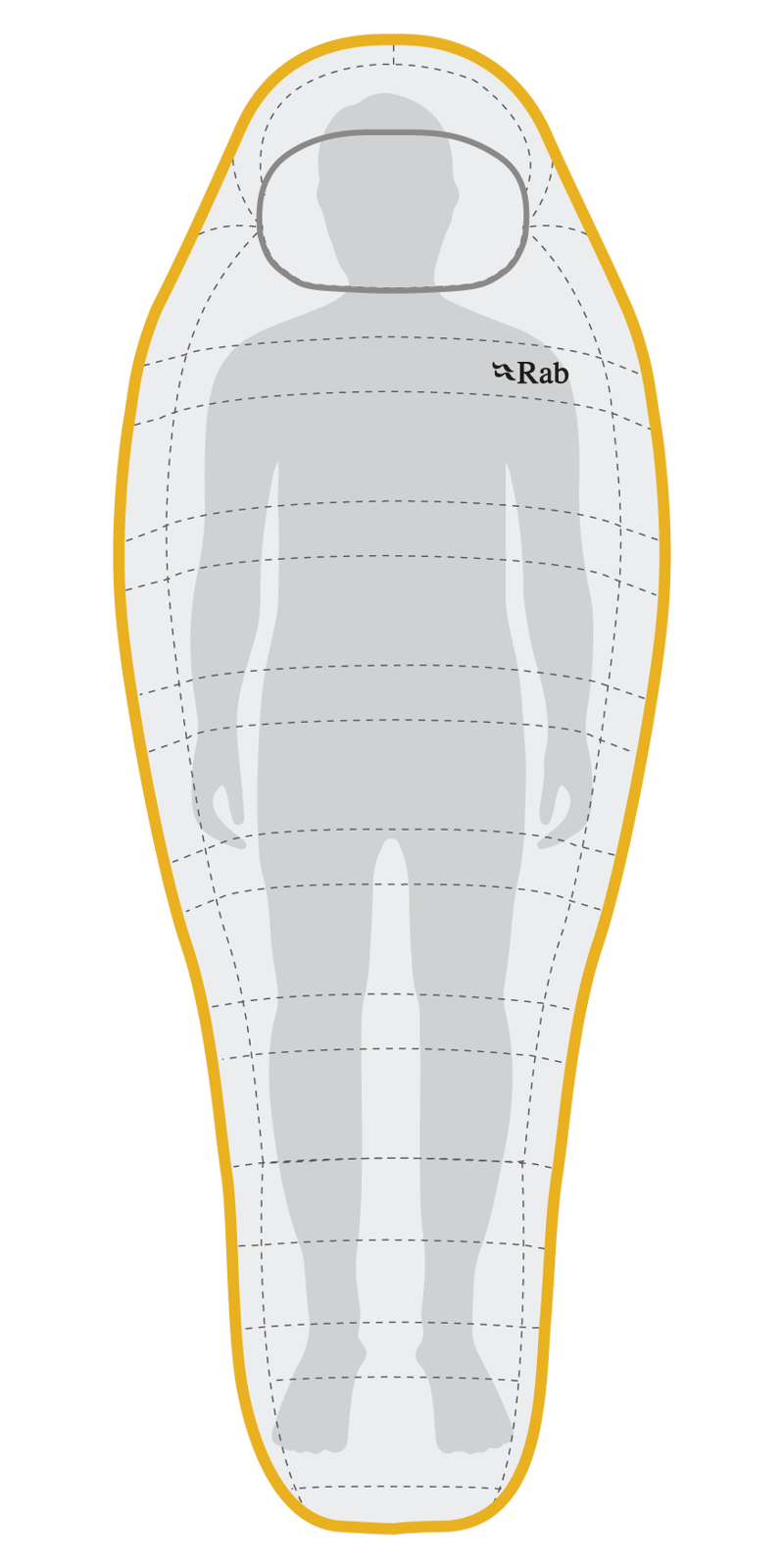 Rab Ascent 0C Down Sleeping Bag - Tempest Blue/Maya Blue - Regular Size - Left Main Zip  - Limit of comfort: 0C/32F 940g-3