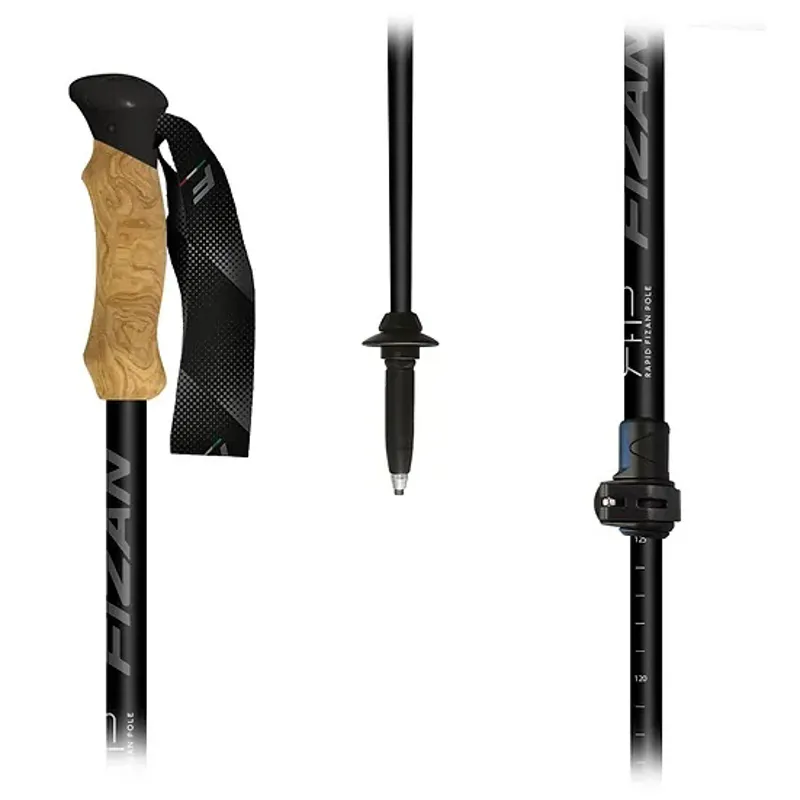 Fizan RFP Trek Folding Trekking Poles Cork Handles - Pair-2