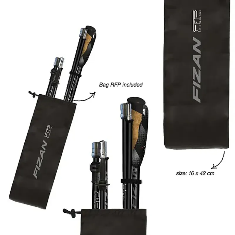 Fizan RFP Trek Folding Trekking Poles Cork Handles - Pair-4