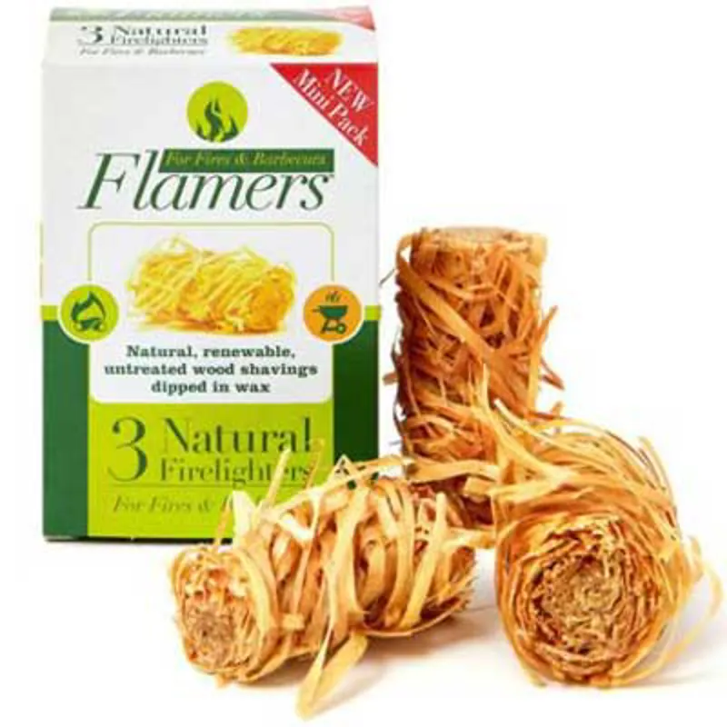 Flamers Natural Wood Firelighters 3 Pack