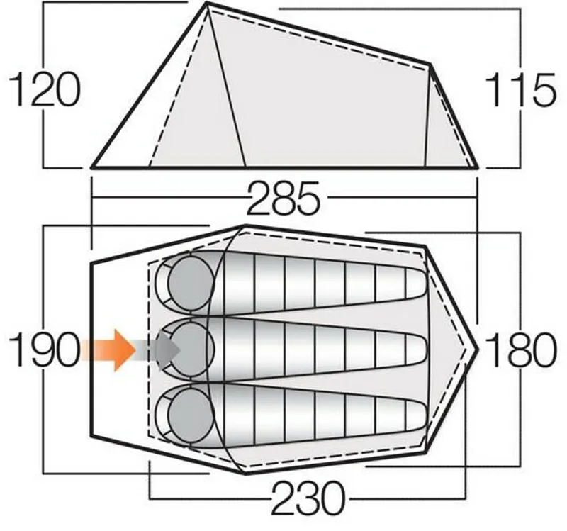 Vango Soul 300 Tent -New- Deep Blue-2