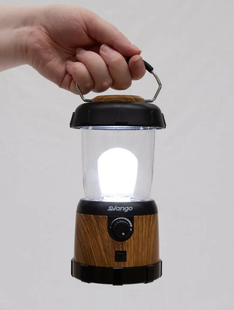 Vango Nova 200 Recharge Camping Lantern - Wood-2