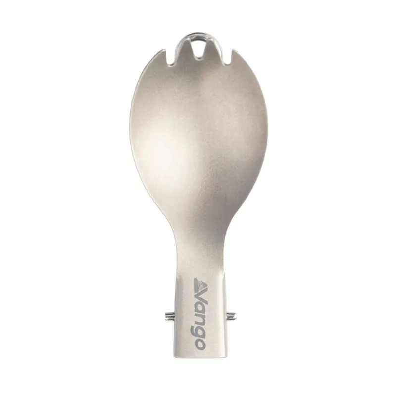 Vango Titanium Folding Spork for Camping Hiking Backpacking Lightweight Portable Utensils 175g Travel Spork Cutlery Set Outdoor Picnic-1