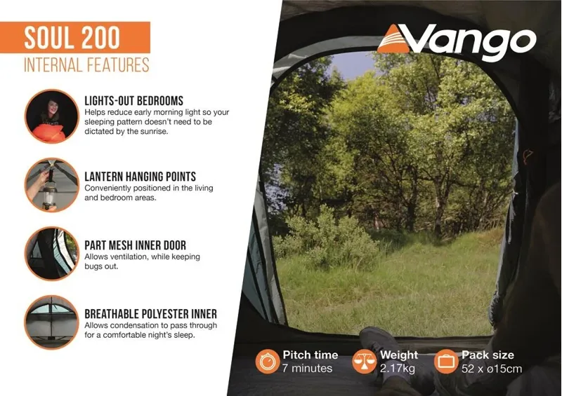 Vango Soul 200 Backpacking Tent Peridot Green-5