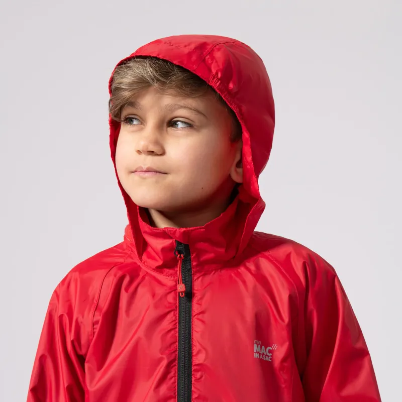 Mac in a Sac Kids Waterproof Jacket- Red  