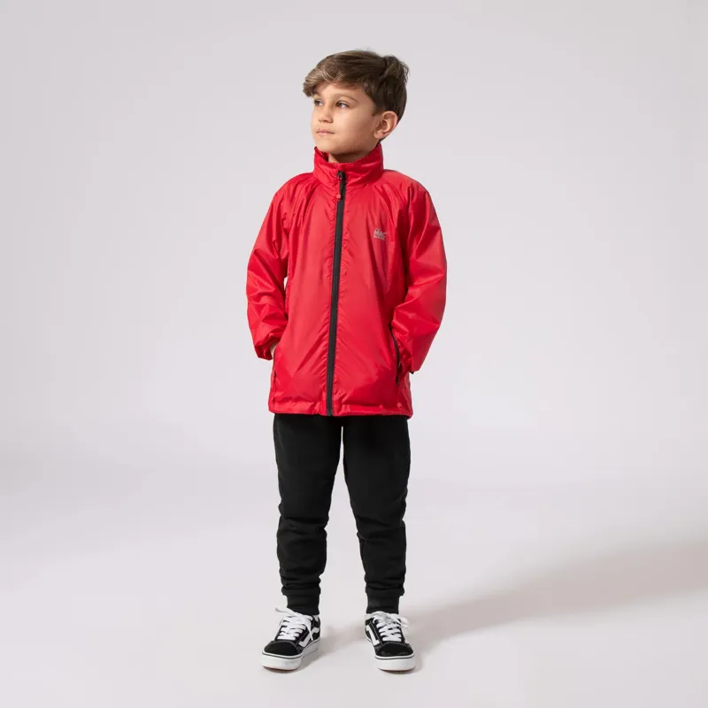 Mac in a Sac Kids Waterproof Jacket- Red  -6