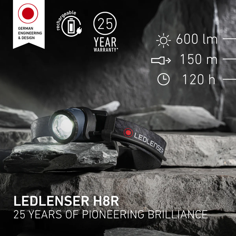 Ledlenser H8R Headtorch - Value Pack with Additional Battery - 25yr Warranty-3