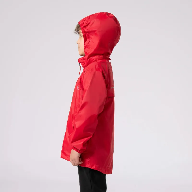 Mac in a Sac Kids Waterproof Jacket- Red  -4