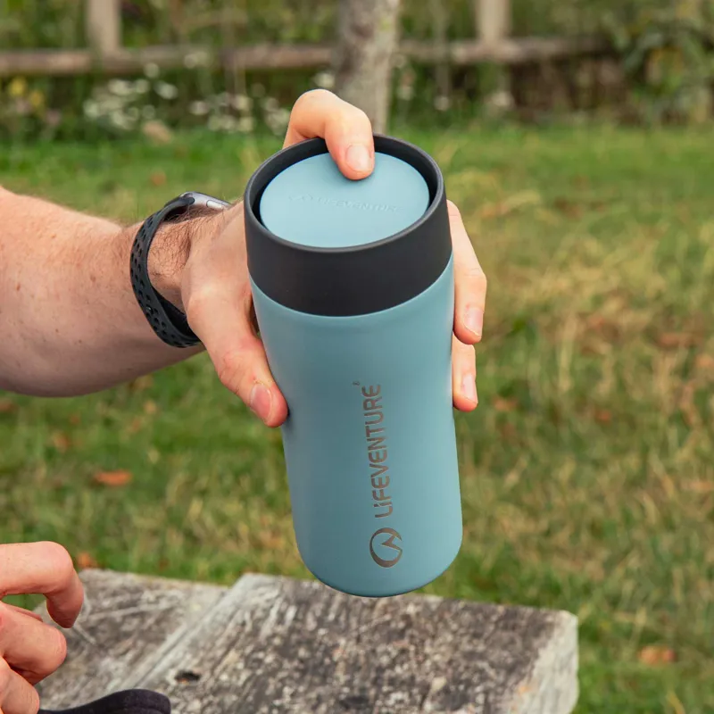 Lifeventure One-Touch Thermal Mug 350ml - Ice Blue-3
