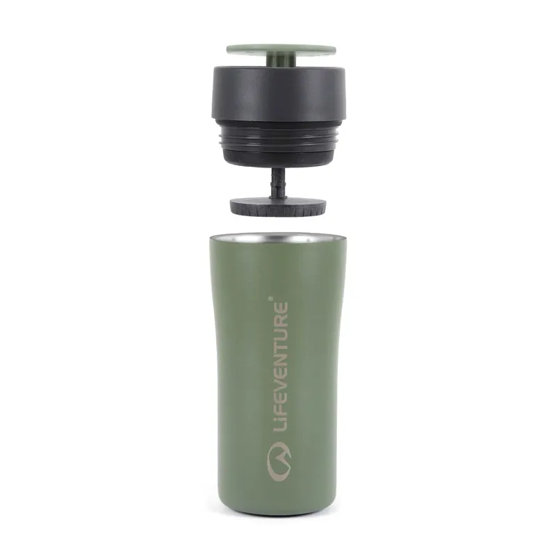 Lifeventure One-Touch Thermal Mug 350ml - Khaki-2