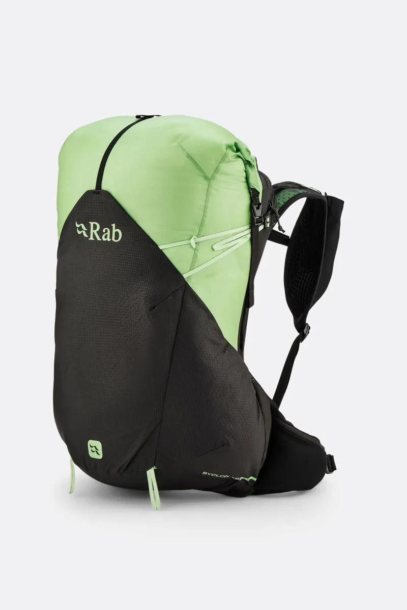 Rab Syclon XP 28ND Lightweight and Waterproof Backpack - Black/Dark Fig Green - Narrow Dimensions