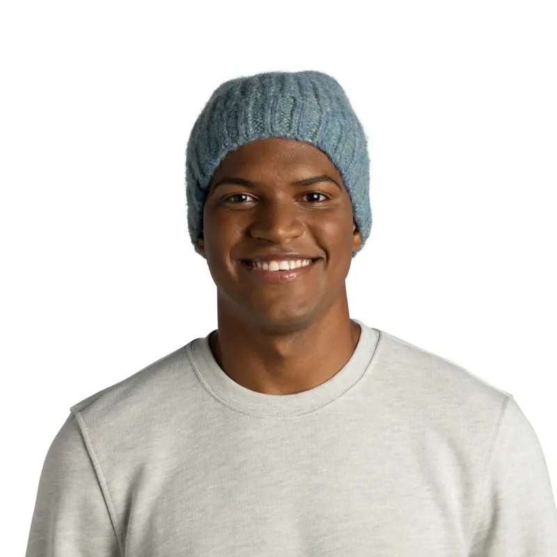 Buff Knitted and Fleece Band Beanie Dalia-1