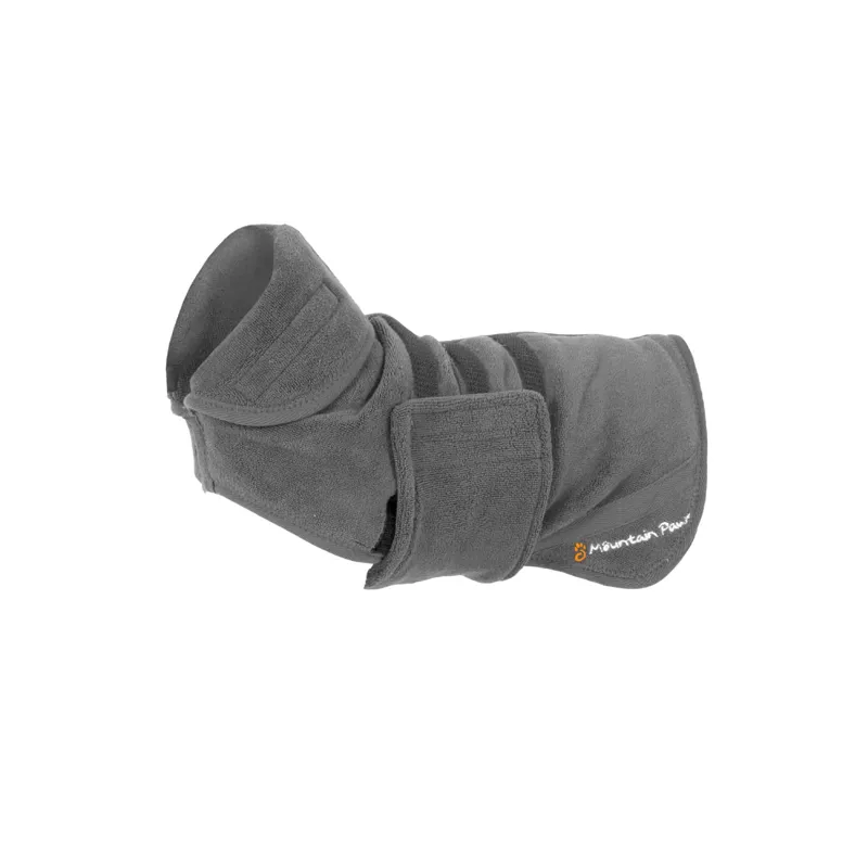 Mountain Paws Microfibre Dog Robe - Grey Medium-4