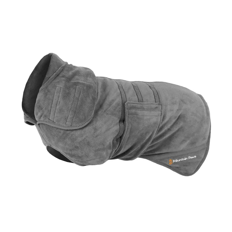 Mountain Paws Dog Robe - Grey Large-5