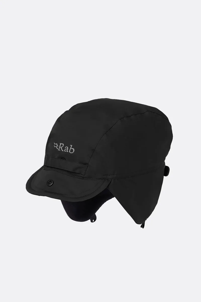 Rab Waterproof Fleece Lined Mountain Cap - Black