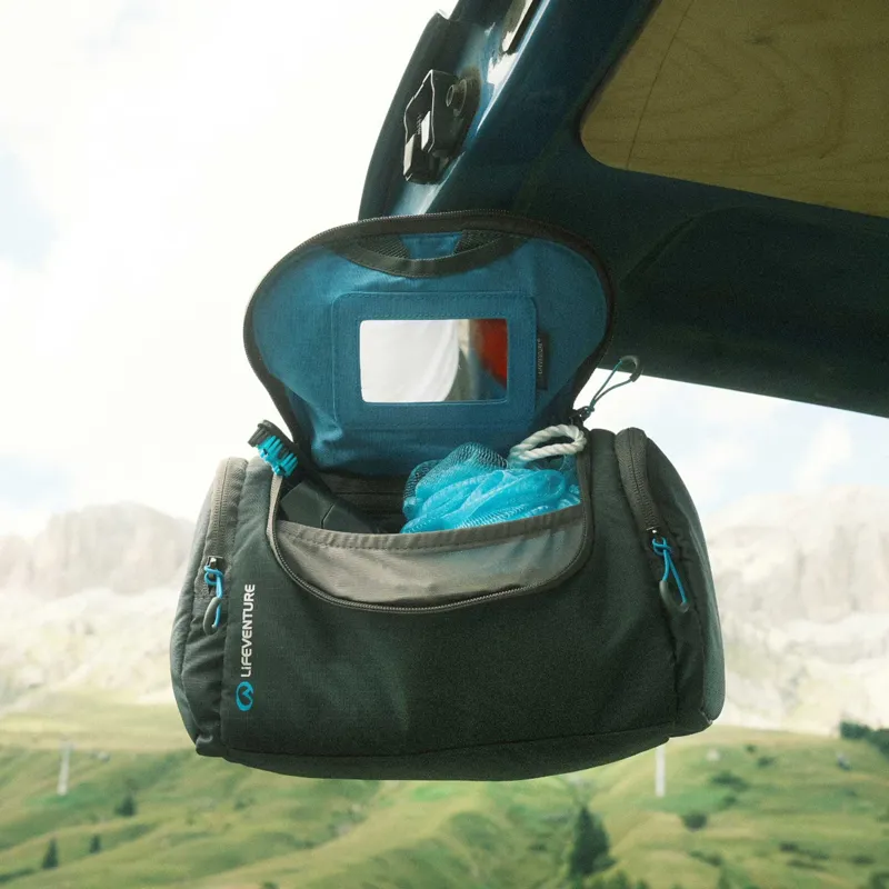 Lifeventure Hanging Travel Wash Holdall  - Grey and Blue-5