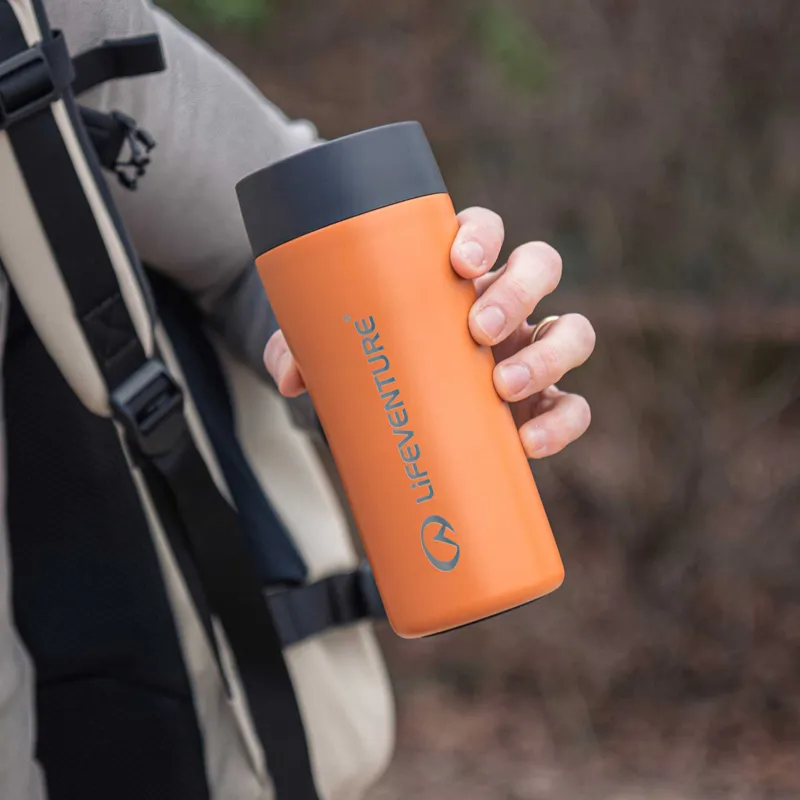 Lifeventure One-Touch Thermal Mug 350ml - Orange-4
