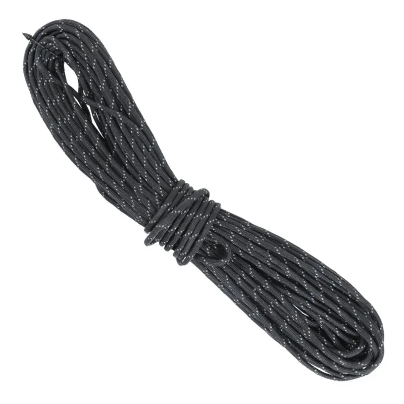 Lifeventure Nylon Paracord 550lb 7-core Black 33m with Reflective Thread-1
