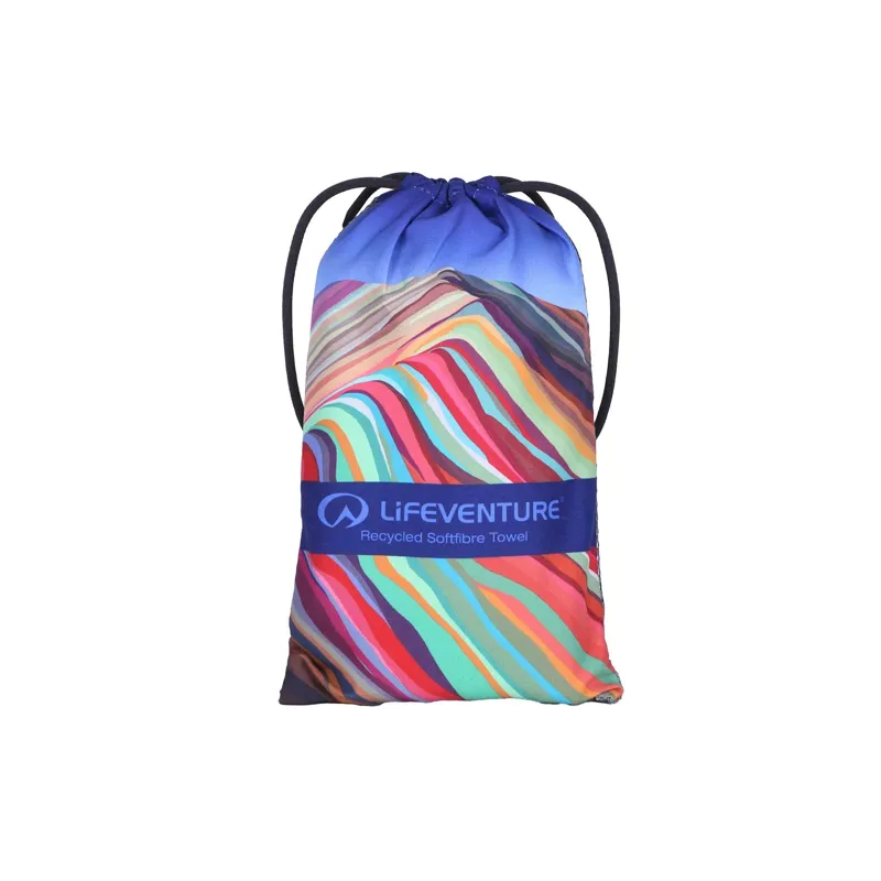 Lifeventure Giant Recycled SoftFibre Trek Towel - Rainbow Mountain-2