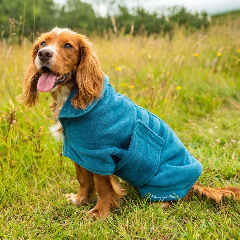 Mountain Paws Microfibre Dog Robe - Blue-6